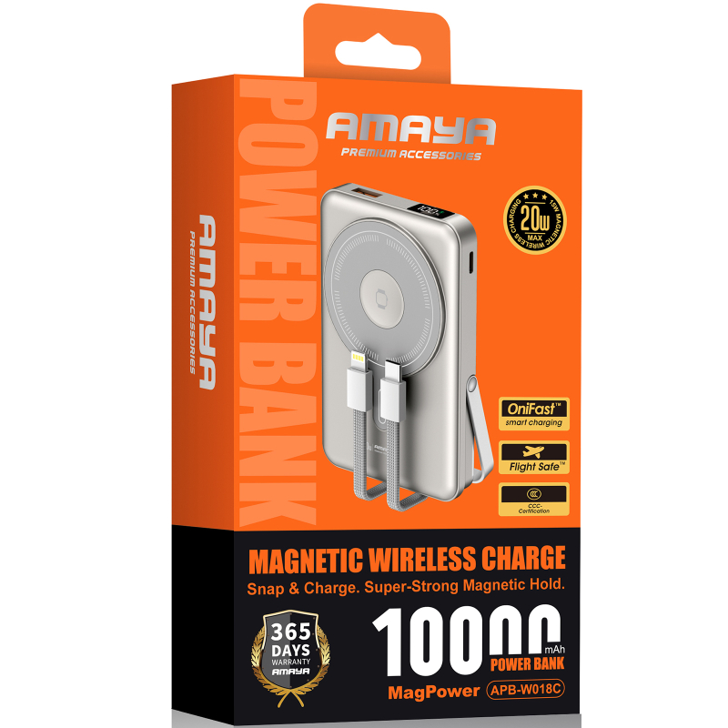 Купити Портативний ЗП Power Bank Amaya W018C 20W з БЗП 10000 mAh