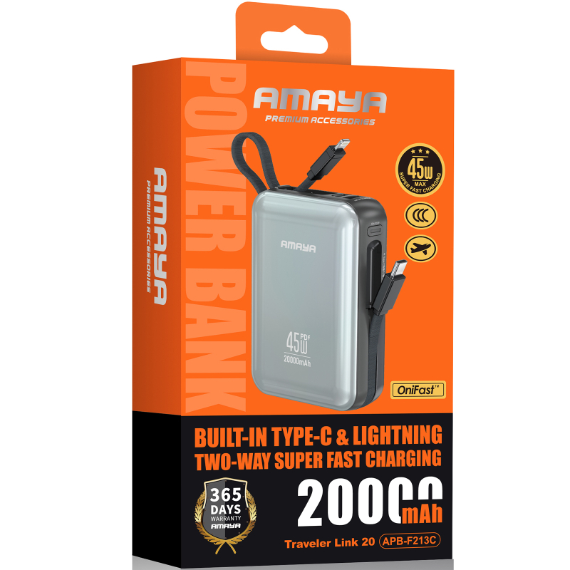 Купити Портативний ЗП Power Bank Amaya F213C PD45W with cable 20000 mAh