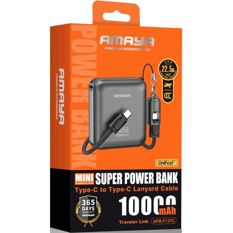 Купити Портативний ЗП Power Bank Amaya F137C PD22.5W with cable 10000 mAh