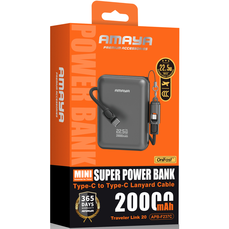 Купити Портативний ЗП Power Bank Amaya F237C PD22.5W with cable 20000 mAh