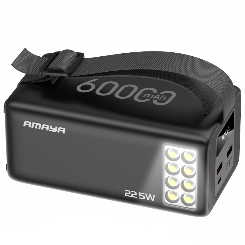 Портативний ЗП Power Bank Amaya F600L PD22.5W flashlight 60000 mAh