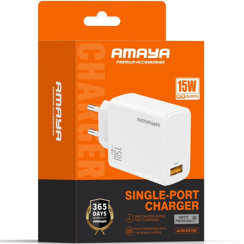 Купити МЗП Amaya E219S QC3.0 15W (1USB-A)