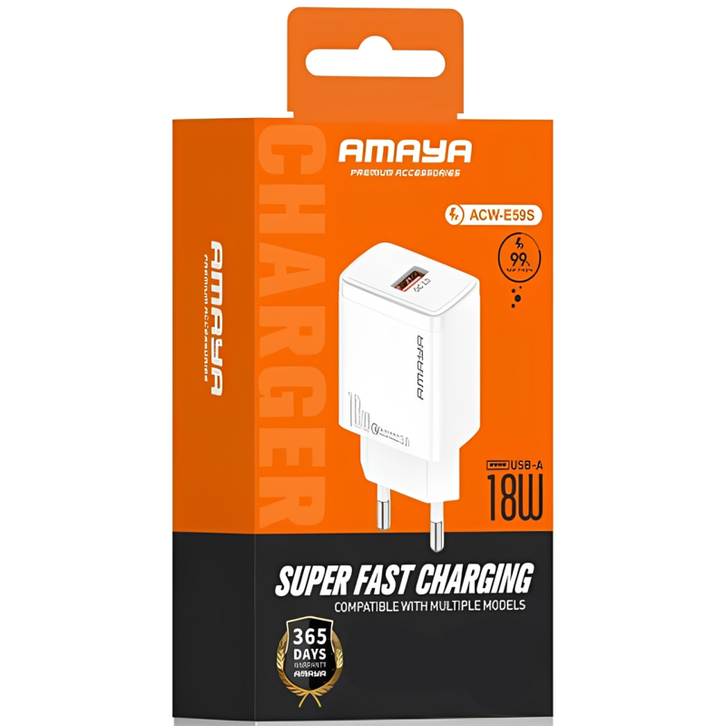 Купити МЗП Amaya E59S QC3.0 18W (1USB-A)