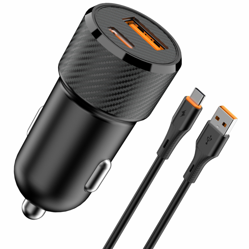 АЗП Amaya ACC-14C PD15W+QC3.0 total 35W (1USB-A/1C) + кабель USB to Type-C