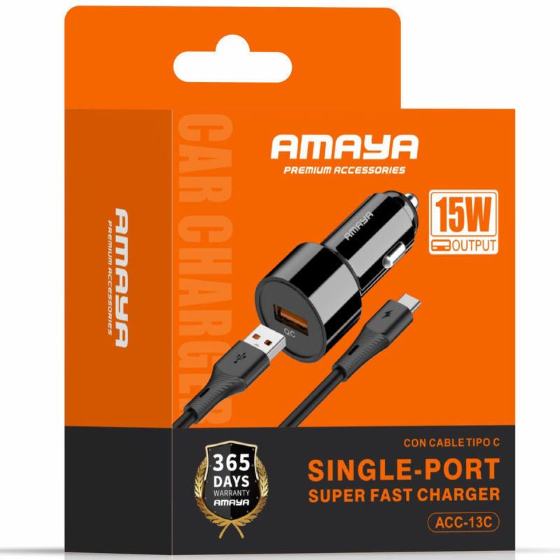 Купити АЗП Amaya ACC-13C QC3.0 20W (1USB-A) + кабель USB to Type-C