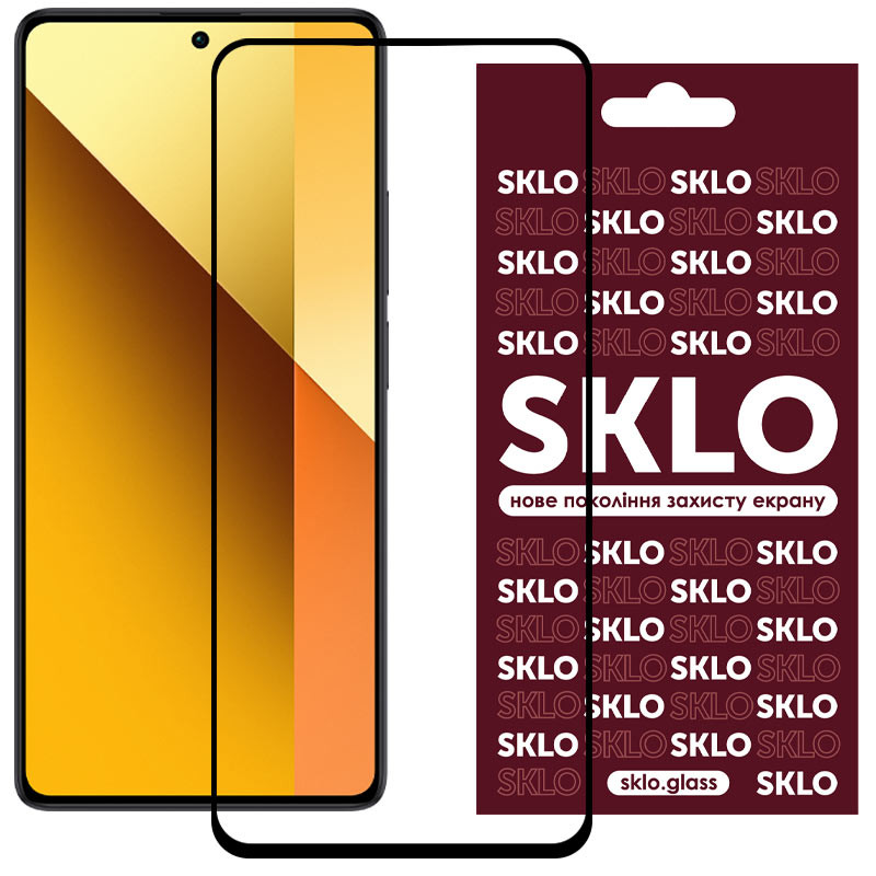 Купити Захисне скло SKLO 3D для Xiaomi Redmi Note 13 5G/13 Pro 4G/5G / 14s / Poco M6 Pro 4G / F6 Pro